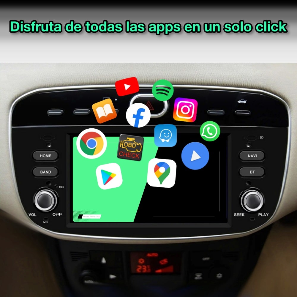 Fiat Linea / Punto 2012-2015 pantalla 7"
