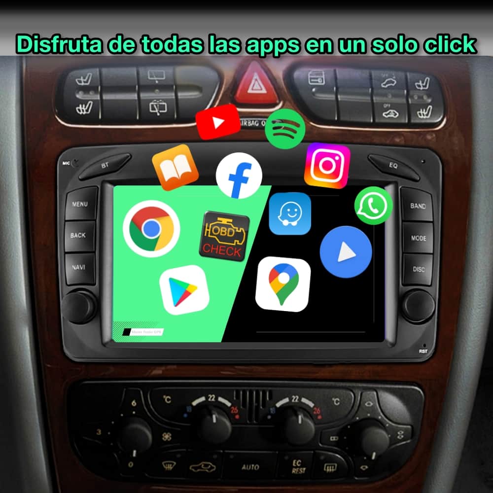 Mercedes Benz Clase A, C, G, CLK, Vito, Viano, Vaneo, 7 pulgadas