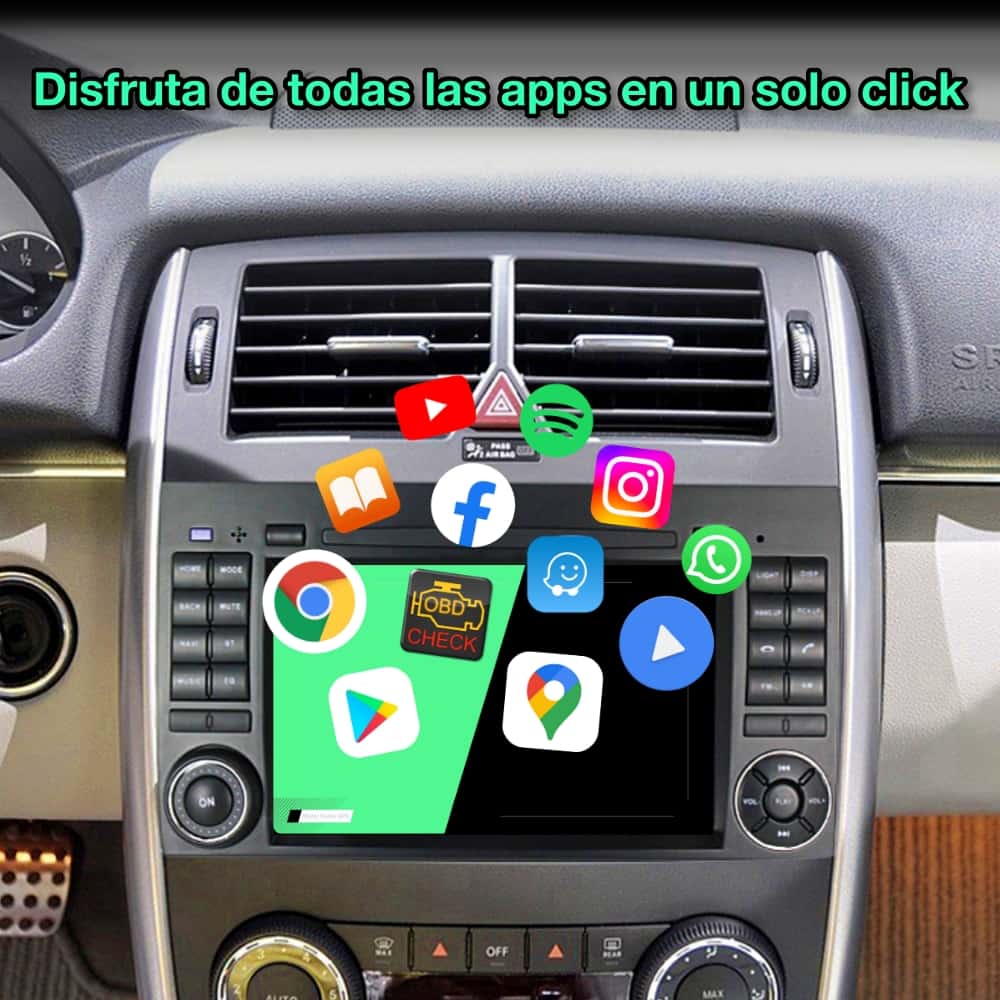 Mercedes Benz Clase A, B, Viano, Vito, Sprinter Pantalla 7"