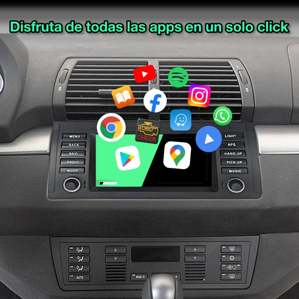 BMW Serie 5 E39, X5 E53 1995 - 2006, 7 Pulgadas - Mister Radio GPS