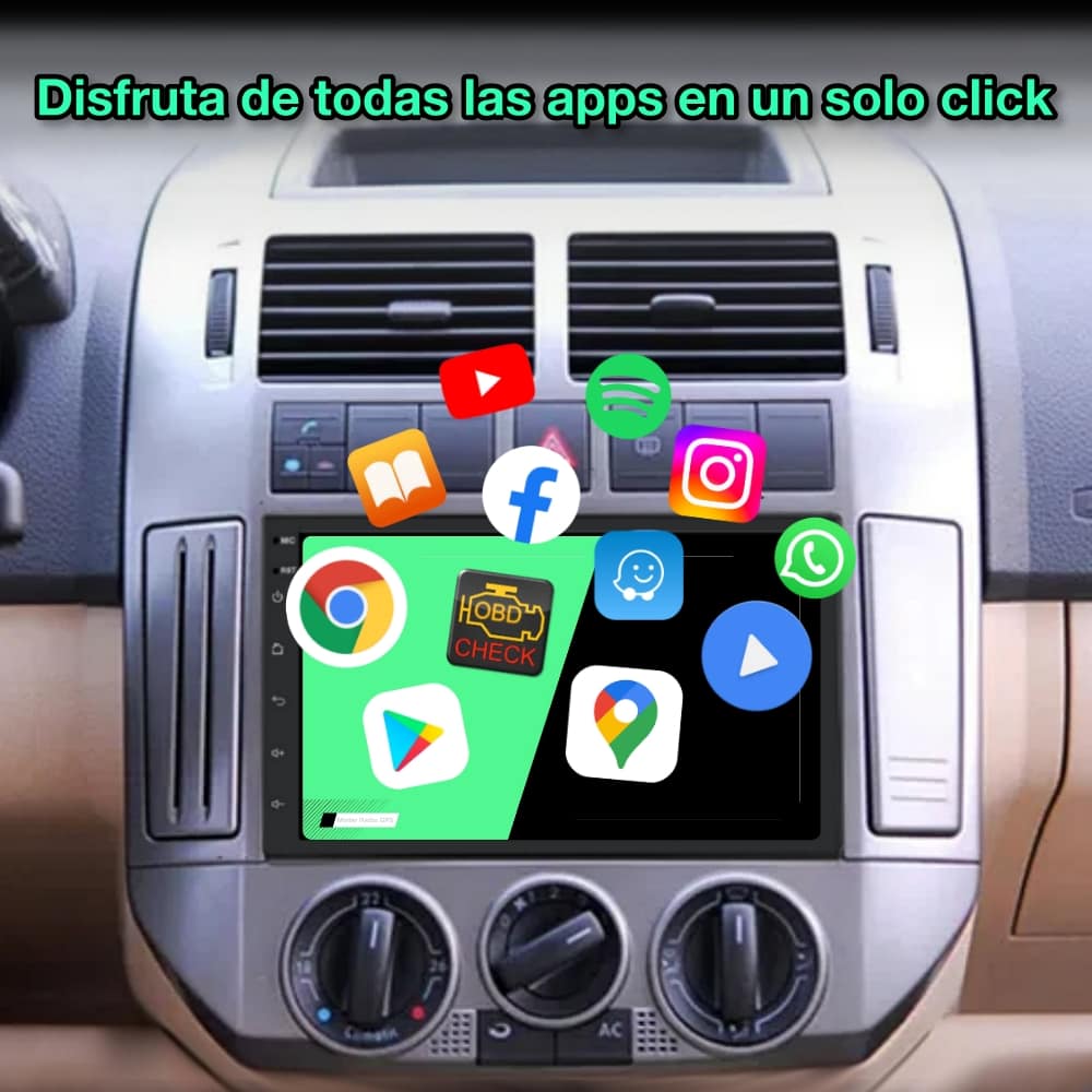 Radio navegador GPS universal 1 DIN, Pantalla de 7” FHD