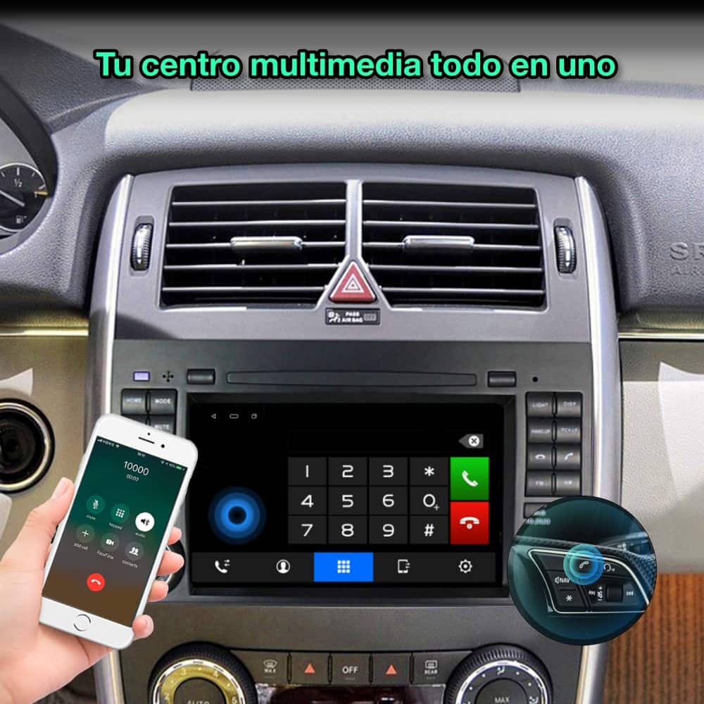 Mercedes Benz Clase A, B, Viano, Vito, Sprinter Pantalla 7"