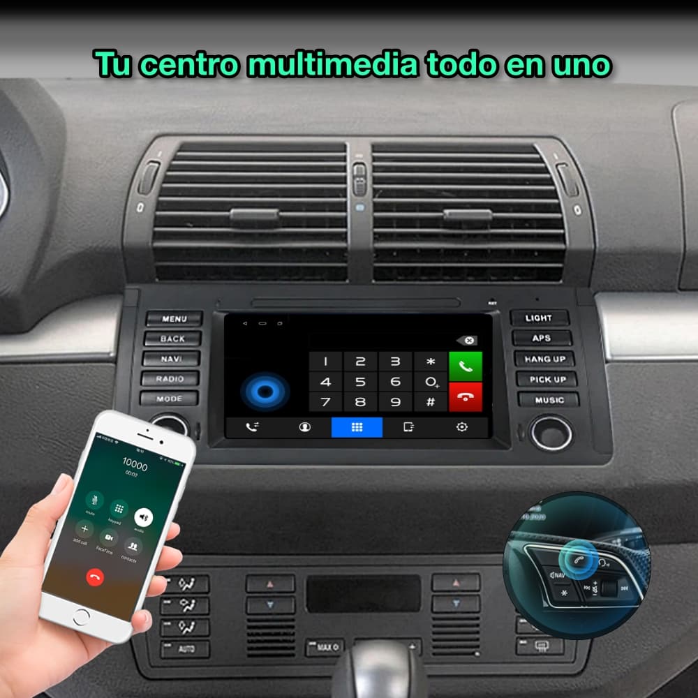 BMW Serie 5 E39, X5 E53 1995 - 2006, 7 Pulgadas - Mister Radio GPS