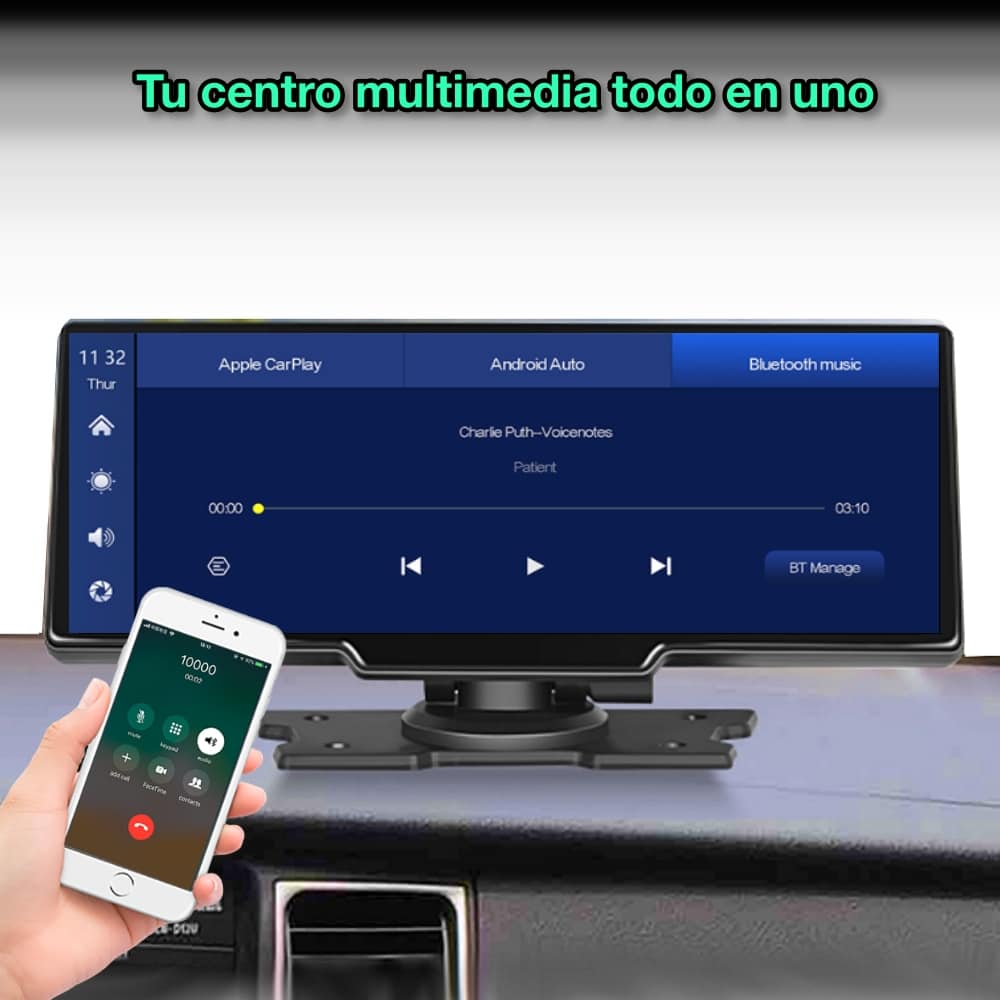 Radio pantalla Carplay universal con camara DVR