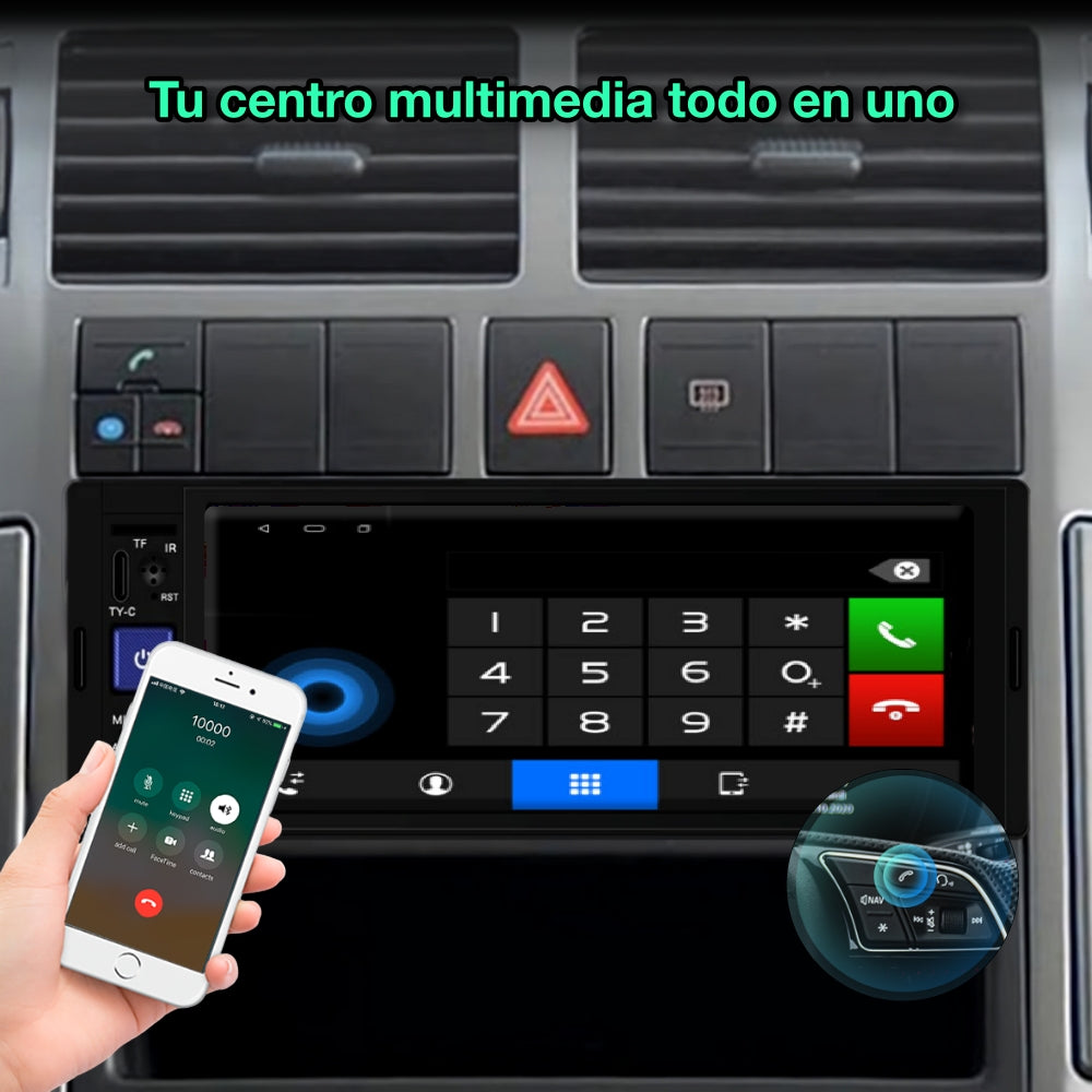 Carplay GPS universal 1 DIN, pantalla 6,86"
