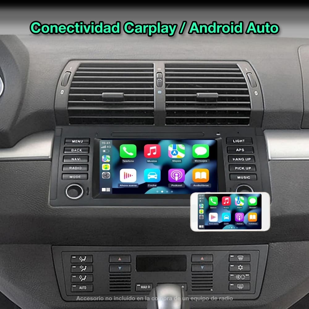 BMW Serie 5 E39, X5 E53 1995 - 2006, 7 Pulgadas - Mister Radio GPS