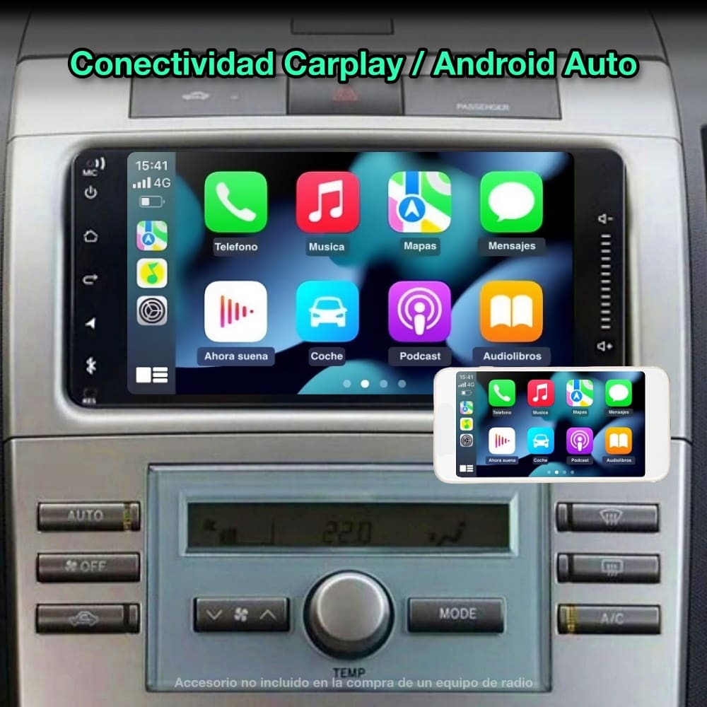 Toyota Corolla, Hilux, RAV4, Vios, Prado pantalla 7 pulgadas