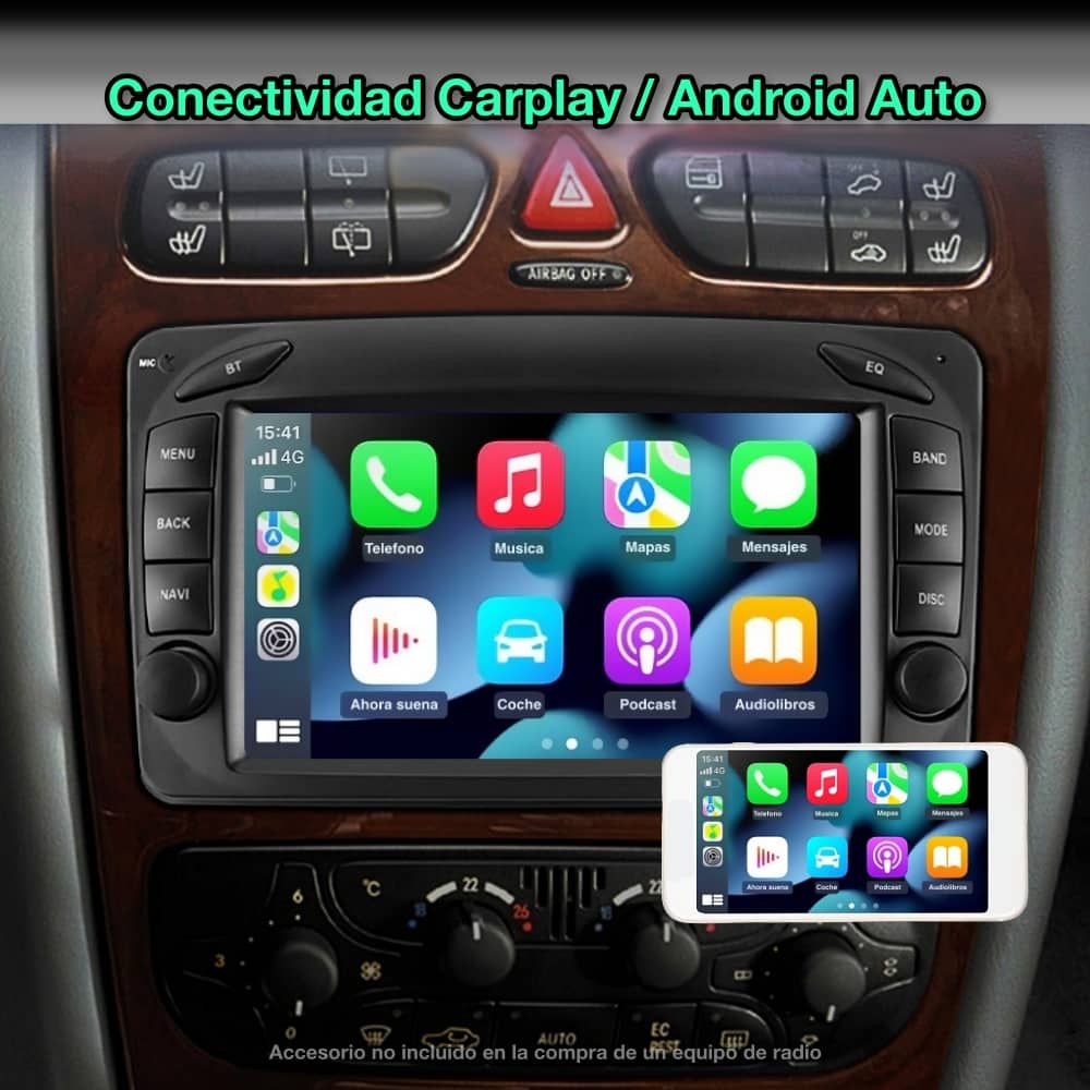 Mercedes Benz Clase A, C, G, CLK, Vito, Viano, Vaneo, 7 pulgadas