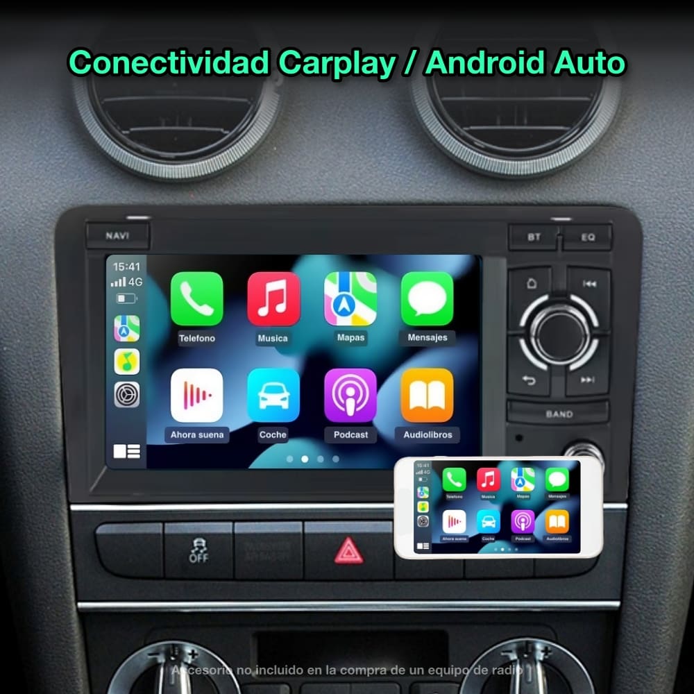Audi A3, 2003 - 2013 pantalla 7" estilo OEM - Mister Radio GPS