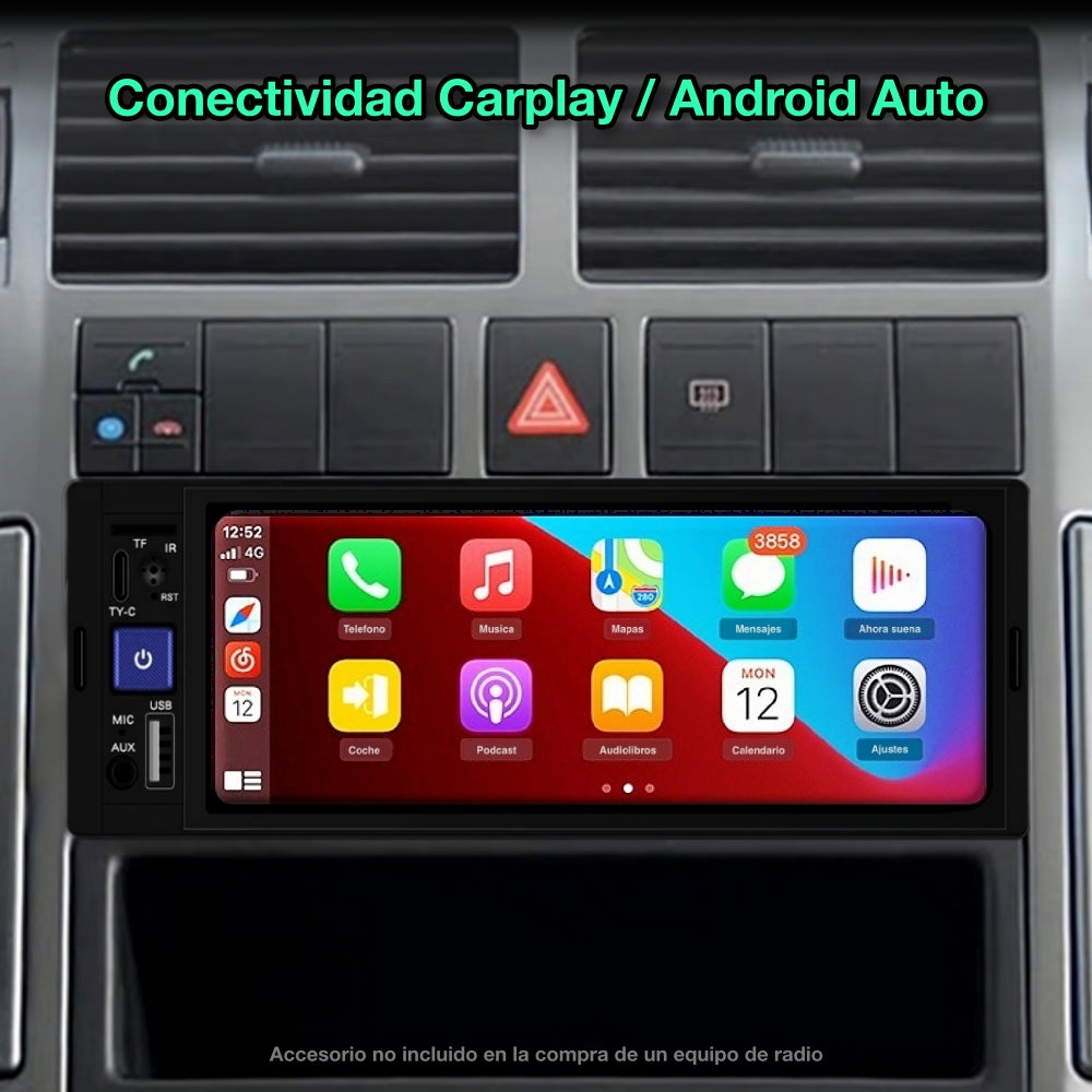 Carplay GPS universal 1 DIN, pantalla 6,86"