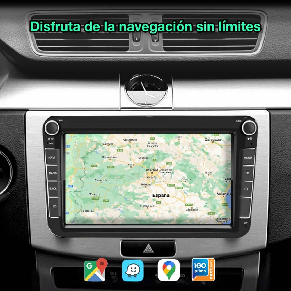 Volkswagen Golf, Passat, touran, Tiguan, Jetta, Sharan, scirocco, EOS Pantalla 8"