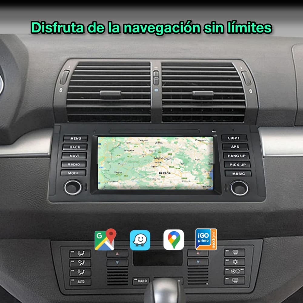 BMW Serie 5 E39, X5 E53 1995 - 2006, 7 Pulgadas - Mister Radio GPS