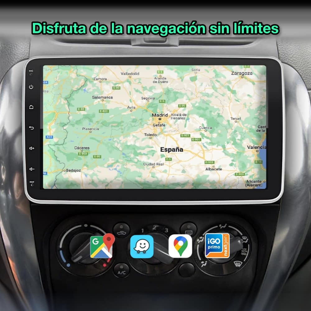 Radio navegador GPS universal  1 DIN, pantalla giratoria 360º