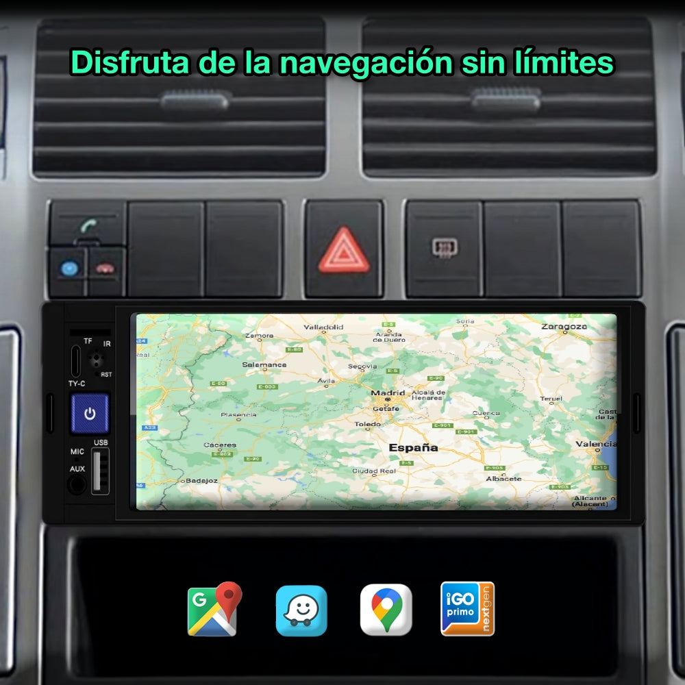 Carplay GPS universal 1 DIN, pantalla 6,86"