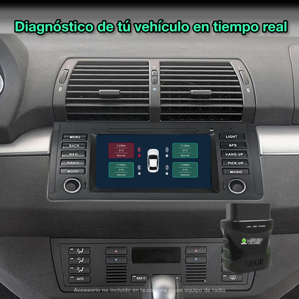 BMW Serie 5 E39, X5 E53 1995 - 2006, 7 Pulgadas - Mister Radio GPS