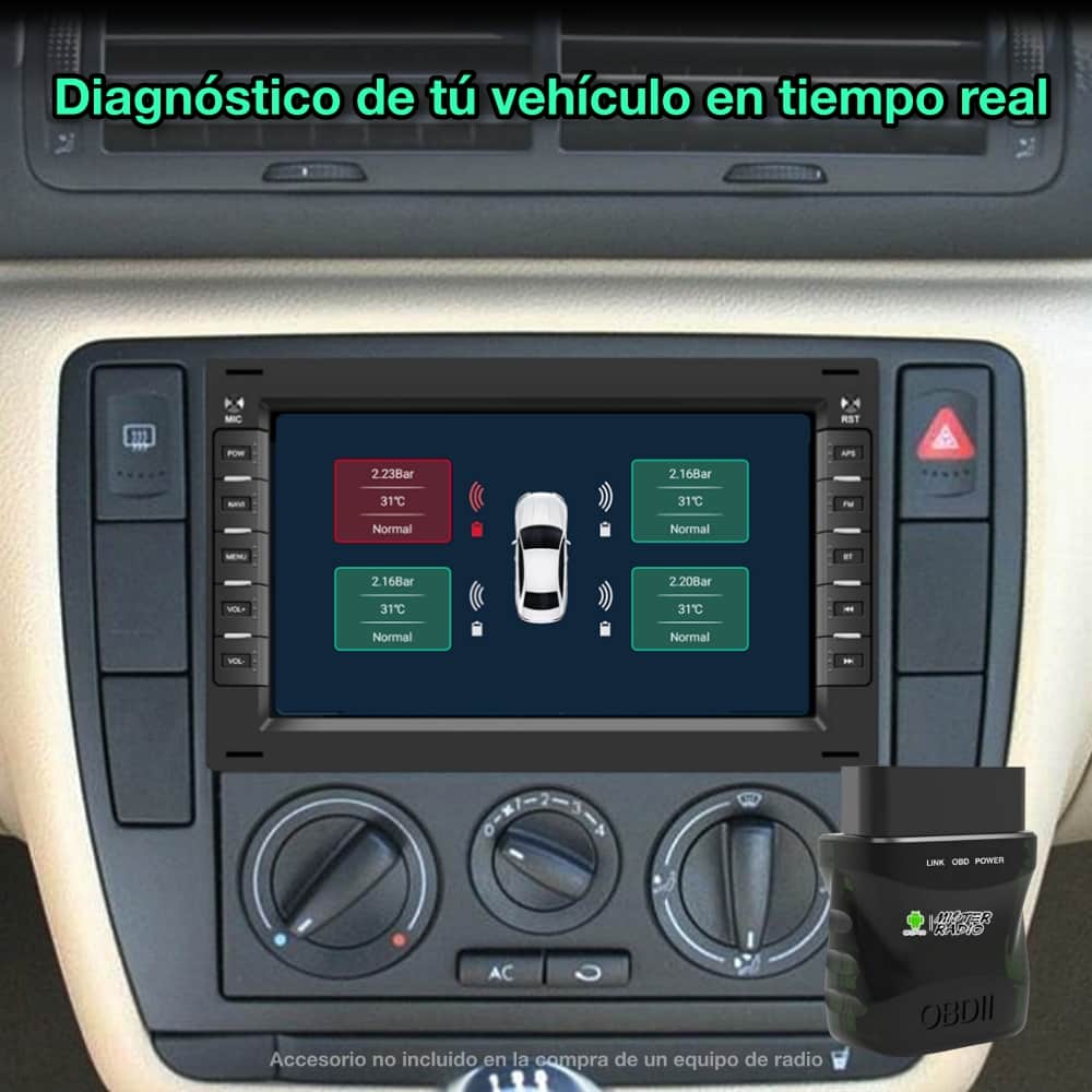 Volkswagen, Seat, Skoda radio pantalla 7 pulgadas