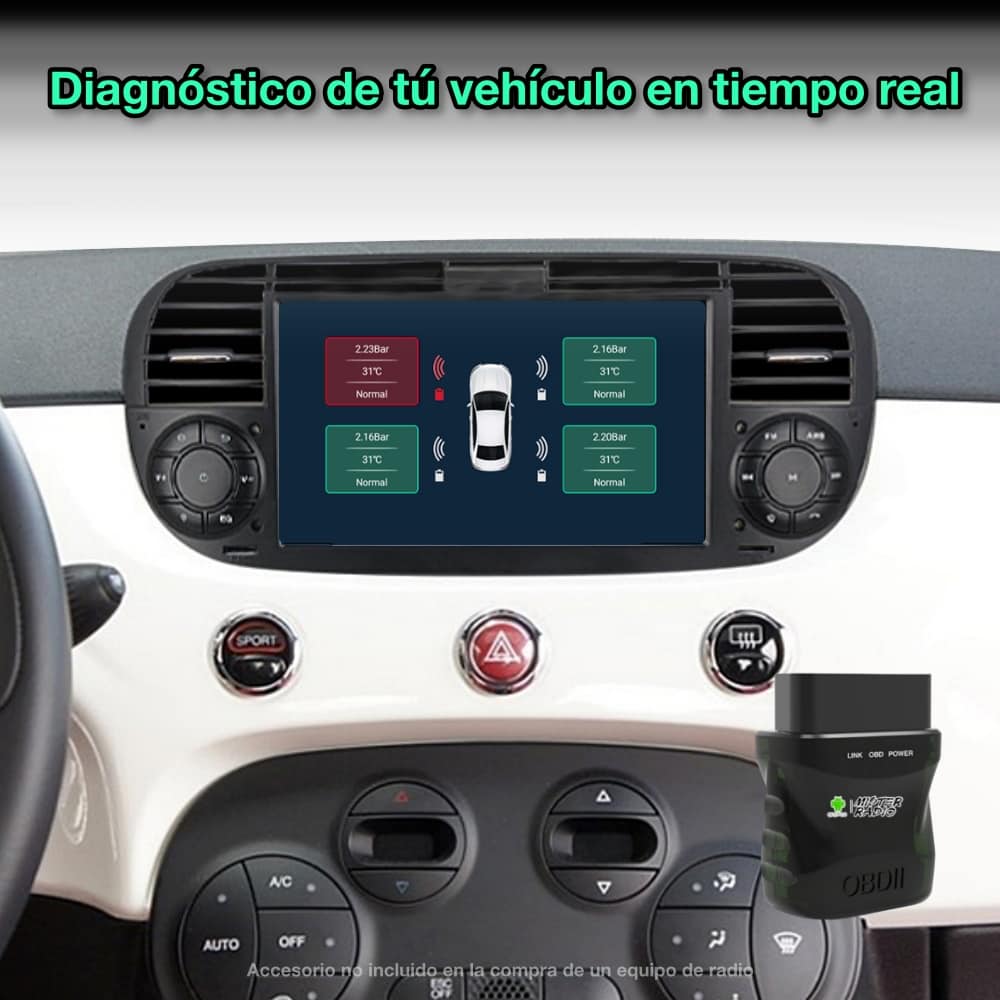 Fiat 500 2007 - 2014 Pantalla 7" - Mister Radio GPS