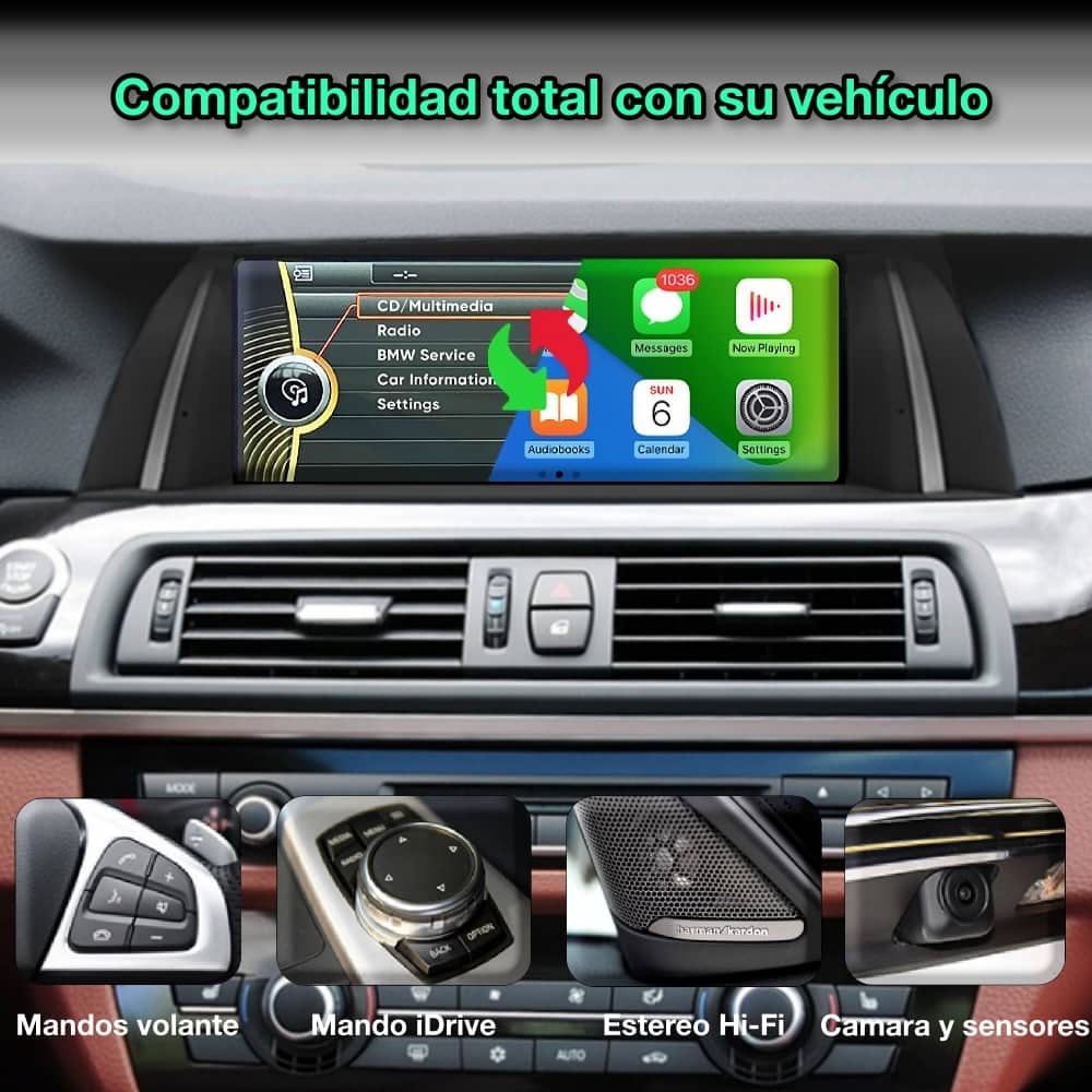 BMW Serie 5, F10, F11, 2011 - 2016 pantalla 10.25” - Mister Radio GPS