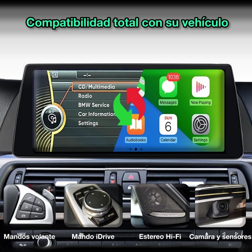 BMW Serie 5, F10, F11, 2011 - 2016 pantalla 10,33” - Mister Radio GPS
