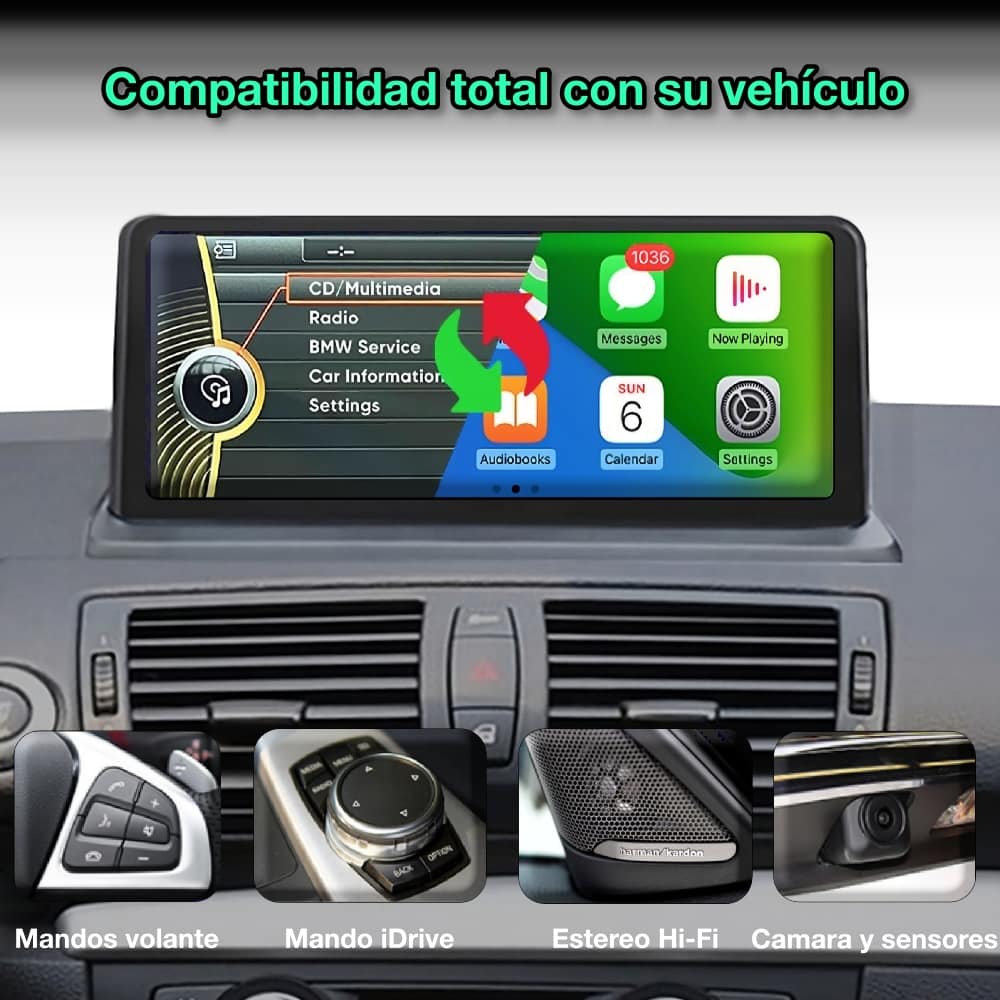 BMW Serie 1, 2006-2012 pantalla de 10.25”