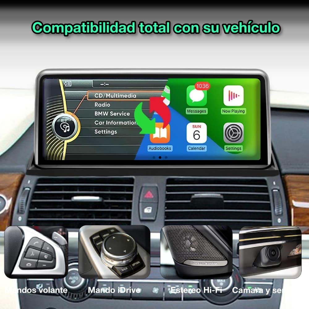 BMW X5 E70, X6 E71, 2007 - 2014 pantalla de 10.25” - Mister Radio GPS