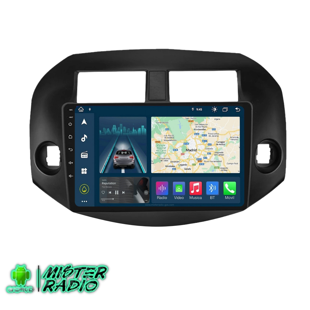 Podofo 10.1” Android 15 Car Radio For Toyota RAV4 2007–2011 – GPS, Apple CarPlay, BT, 2GB/32GB