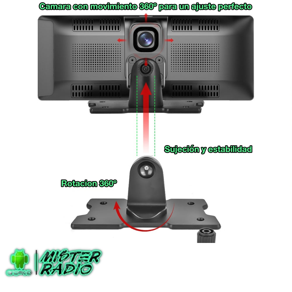 Radio pantalla Carplay universal con camara DVR