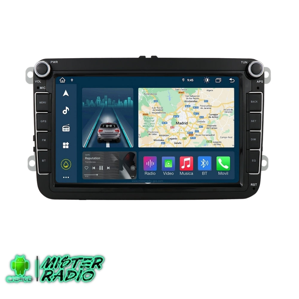 Volkswagen Golf, Passat, touran, Tiguan, Jetta, Sharan, scirocco, EOS Pantalla 8"