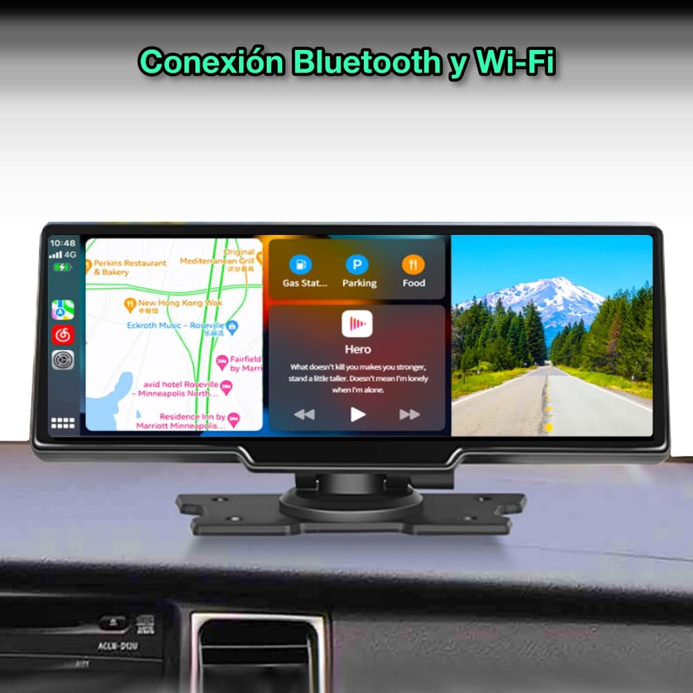 Radio pantalla Carplay universal con camara DVR