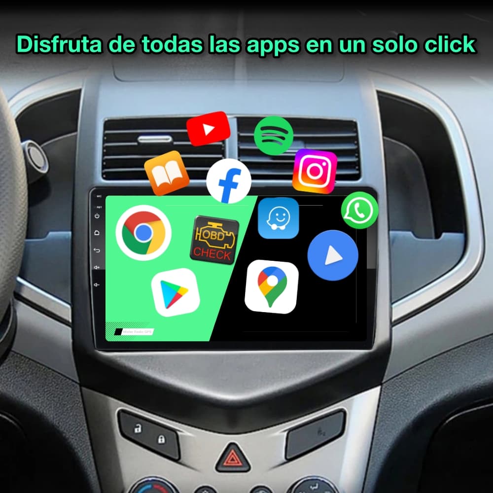 Radio Android 11 Para Chevrolet Aveo 2011-2015 - 9 Pulgadas, CarPlay, Android Auto, GPS, Cámara Trasera