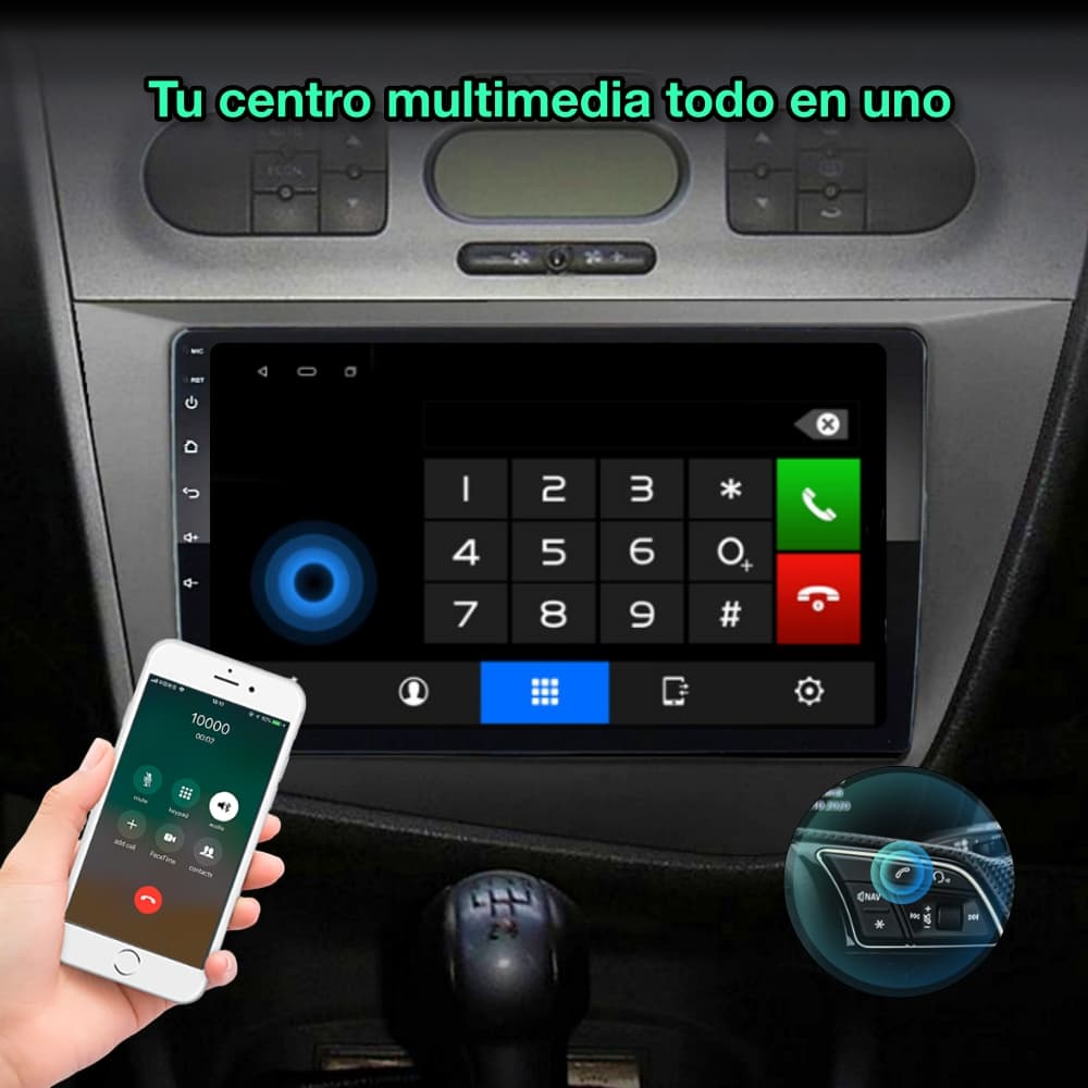 Pantalla Táctil radio Android Auto Carplay Seat Leon 2 MK2 2005