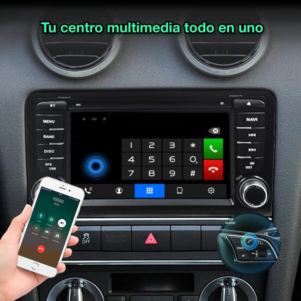 Audi A3, 2003 - 2013 pantalla 7" - Mister Radio GPS