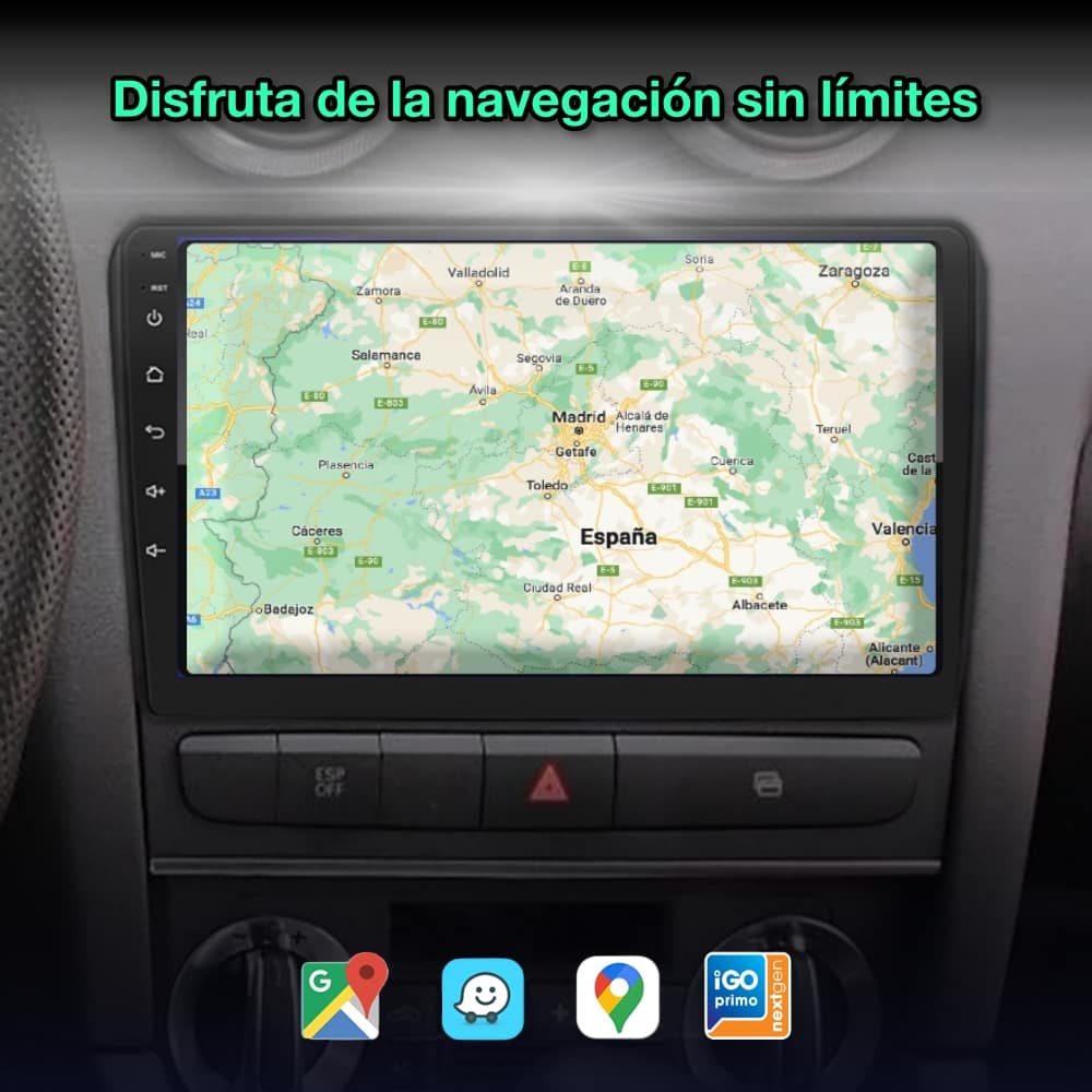 RADIO NAVEGADOR 9 Para Audi A3, S3, RS3, 2003-2012 GPS ANDROID 10.0 –  Mister Radio GPS