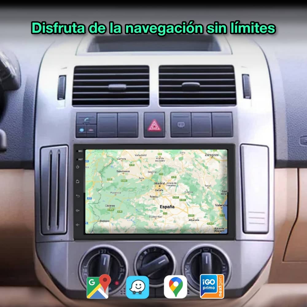 Radio navegador GPS universal  1 DIN, Pantalla de 7” FHD