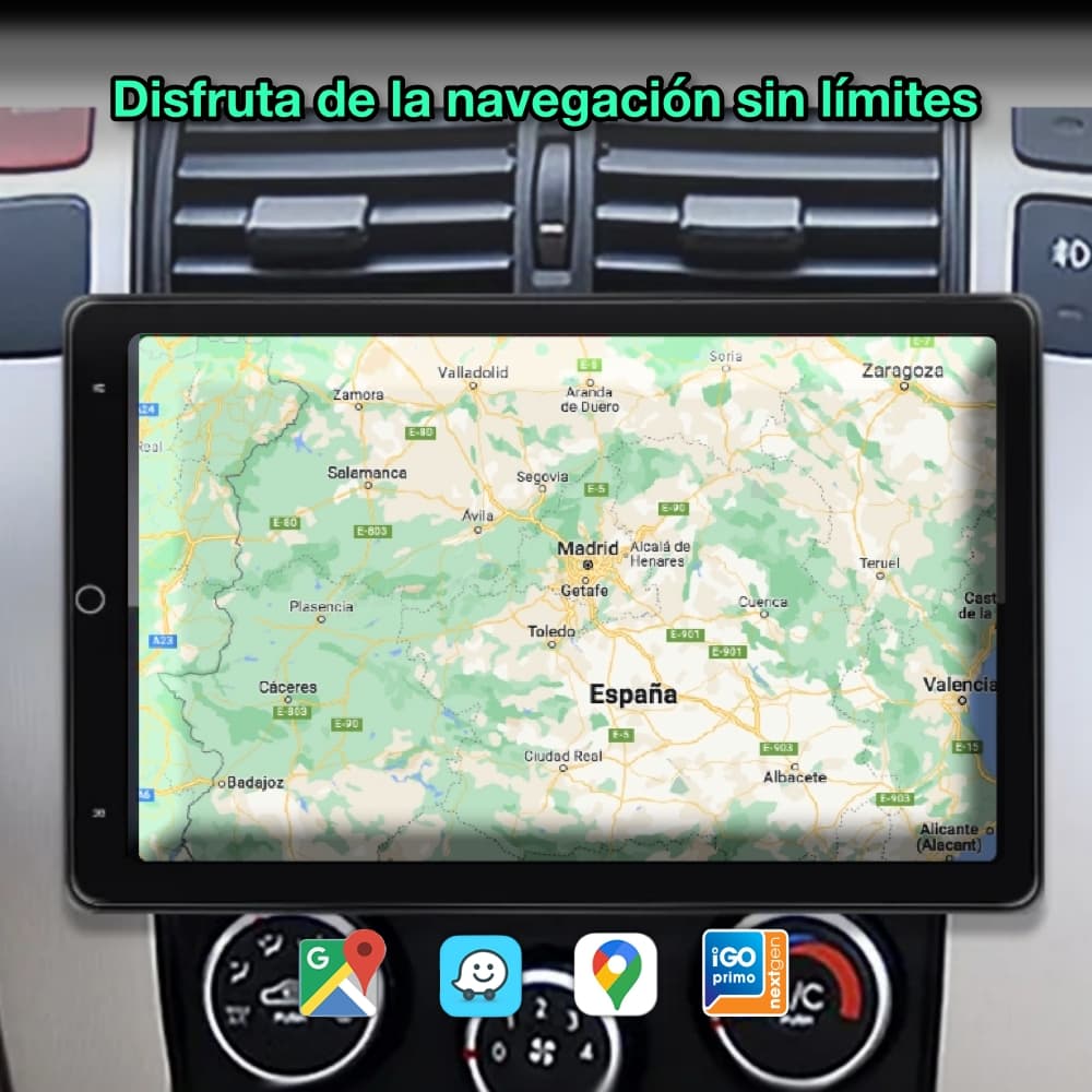 Radio pantalla Navegador GPS Universal 2 DIN, Pantalla de 10” FHD