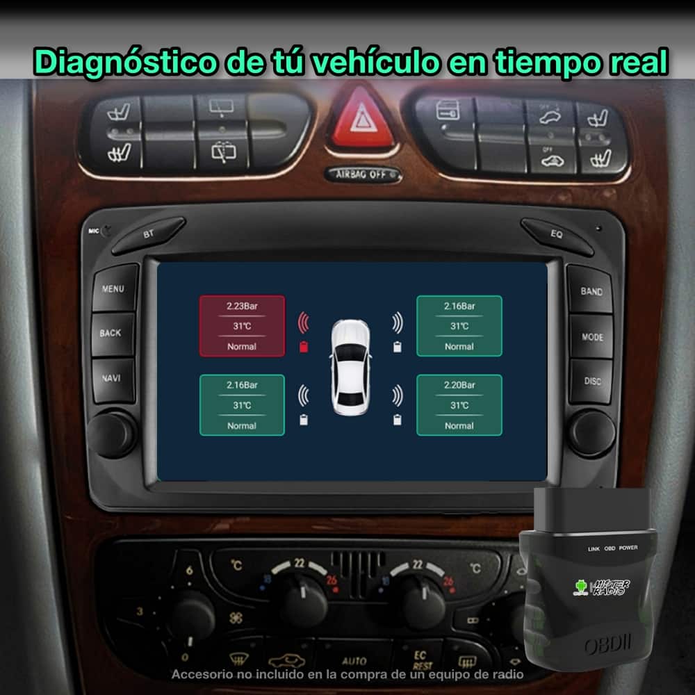 Mercedes Benz Clase A, C, G, CLK, Vito, Viano, Vaneo, 7 pulgadas