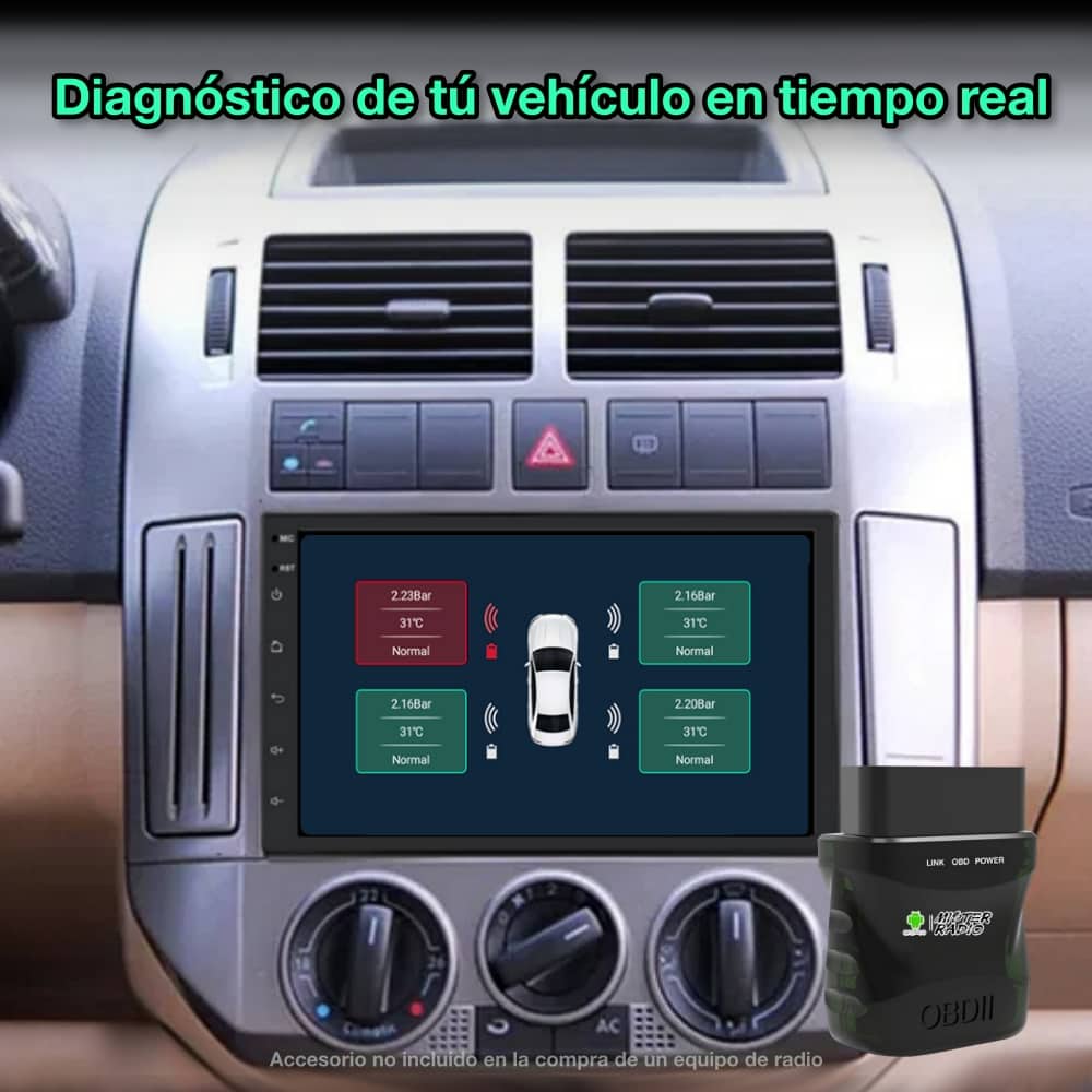Radio navegador GPS universal  1 DIN, Pantalla de 7” FHD