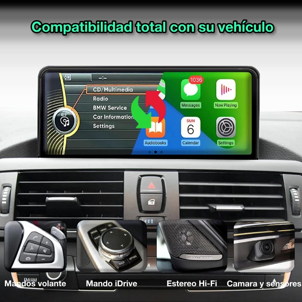 Pantalla Radio Android para BMW Serie 1 F20 / F21 ¡Cámara trasera de r