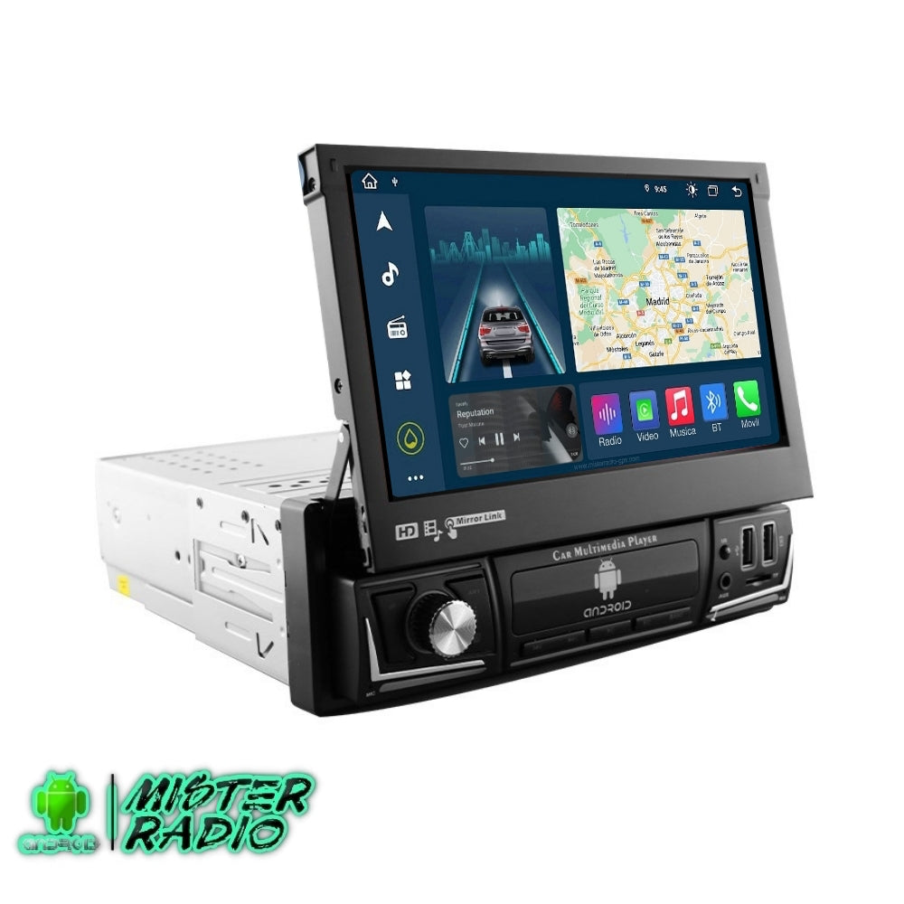 RADIO NAVEGADOR 7 Universal 1 DIN, pantalla retráctil GPS ANDROID 10.0 –  Mister Radio GPS